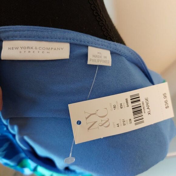 NWT New York & Company blouse blue XL - Picture 3 of 3